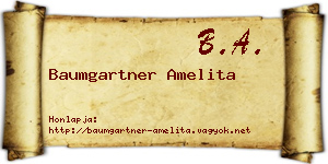 Baumgartner Amelita névjegykártya